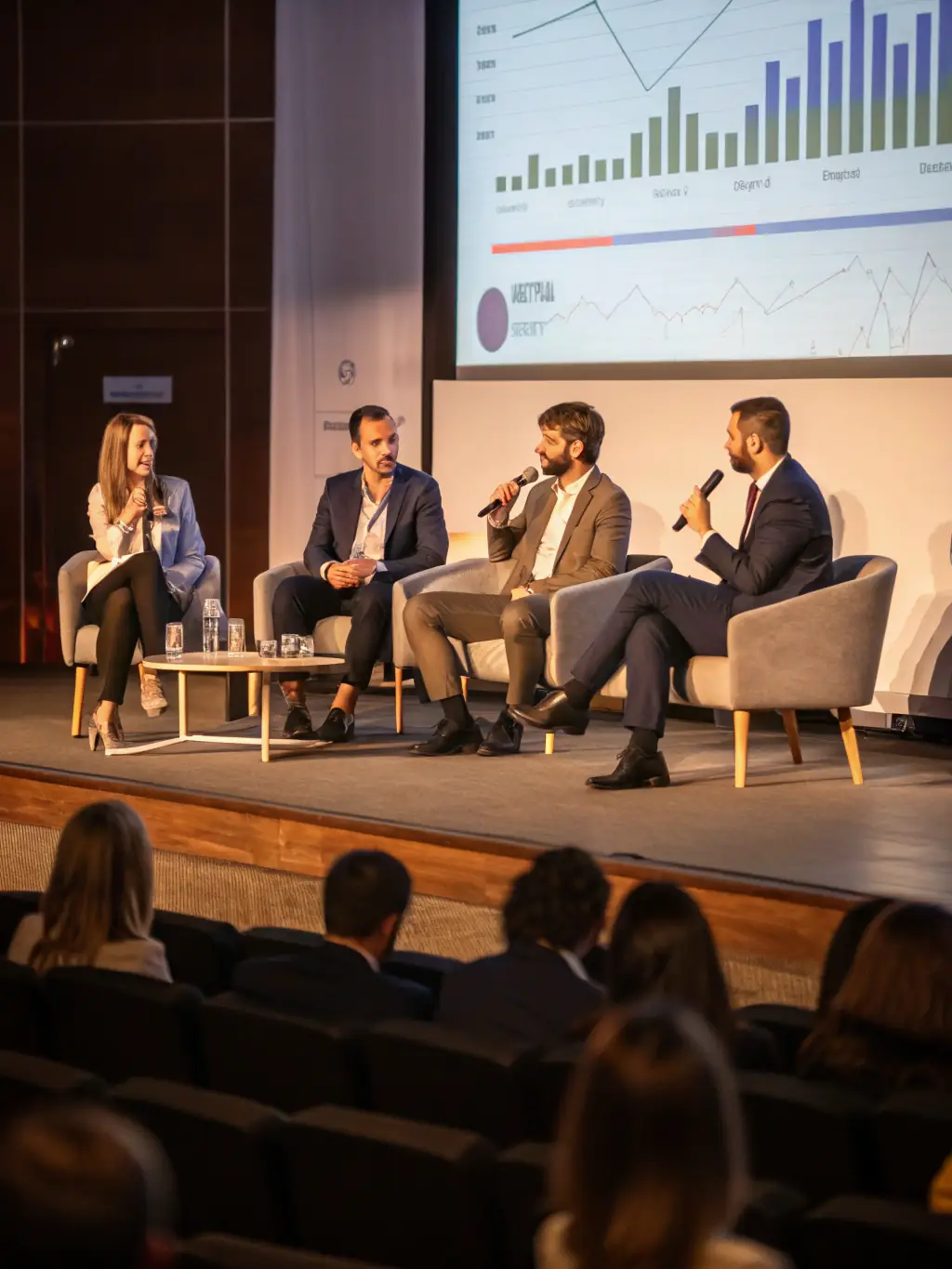 A candid shot of a panel discussion at Venturesummit, featuring prominent South African startup founders discussing challenges and opportunities in the local tech ecosystem.